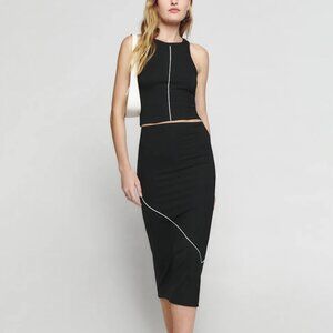 Reformation Lydia Knit Two Piece Black - Size S
